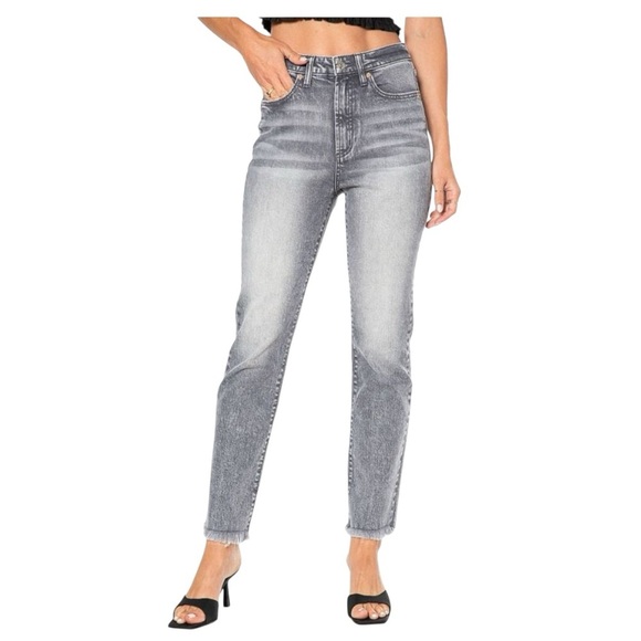JUICY COUTURE Venice Faded Wash Whiskered Jeans, Size 16W GREY MARBLE WASH - Picture 1 of 11